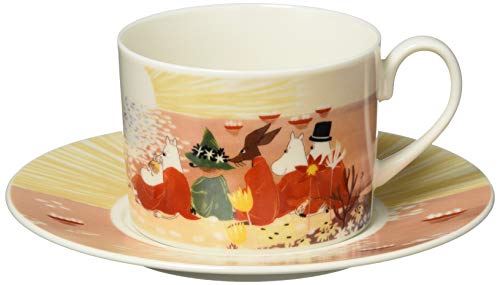 

Чашка для кофе и блюдце Yamaka Shoten Moomin MM3202-28 Luonto, Sunset, подходит для использования в микроволновой печи, Товары с муми-троллями, Скандинавский, День матери, Подарок, Посуда, Подарок, Мы