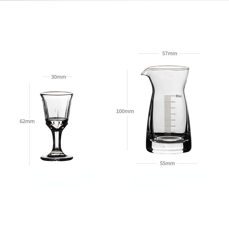 10mlX6pcs 80mlX1pcs Spirit Cup Set Graduated Wine Dispenser Gift Box Wine Set Luxury Gifts for Friends Small Capacity SGlass