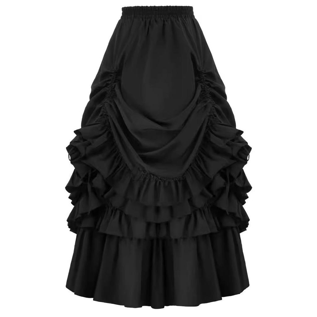 European & American Steampunk Gothic Victorian Rock Punk Women's Cake Skirt
