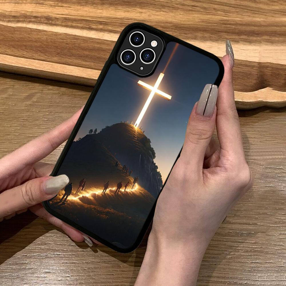 Bible Christian Jesus Cross Phone Case Silicone PC+TPU For For IPhone 11 12 13 14 15 16 Plus Pro Max Cover
