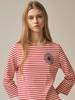 [mardimercredi] SLIM TSHIRT 3/4 SLEEVE STRIPE RED NAVY