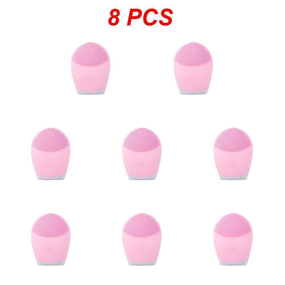 1~8KS Elektrický čistič na obličej Silikonový čisticí kartáček na obličej Pore Hluboké černé tečky Mycí make-up Odstraňovač pěny Sonický