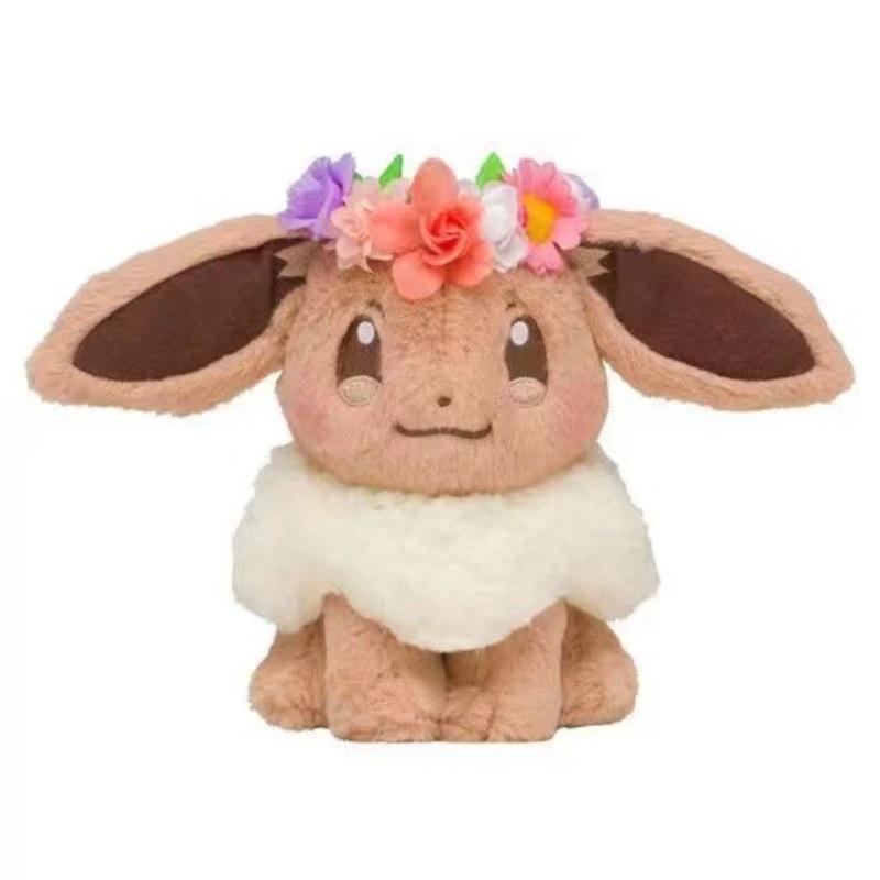 Plush Easter Series Pikachu Eevee Scorbunny Sylveon Ponyta Pawmi Plushies Toys Hobbies Kids Xmas Birthday Gifts