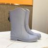 Medium Tube Women's Outdoor Water Shoes High Tube Rain Boots Fashion Rain Shoes Lightweight Rubber Shoes Kitchen Waterproof Overshoes