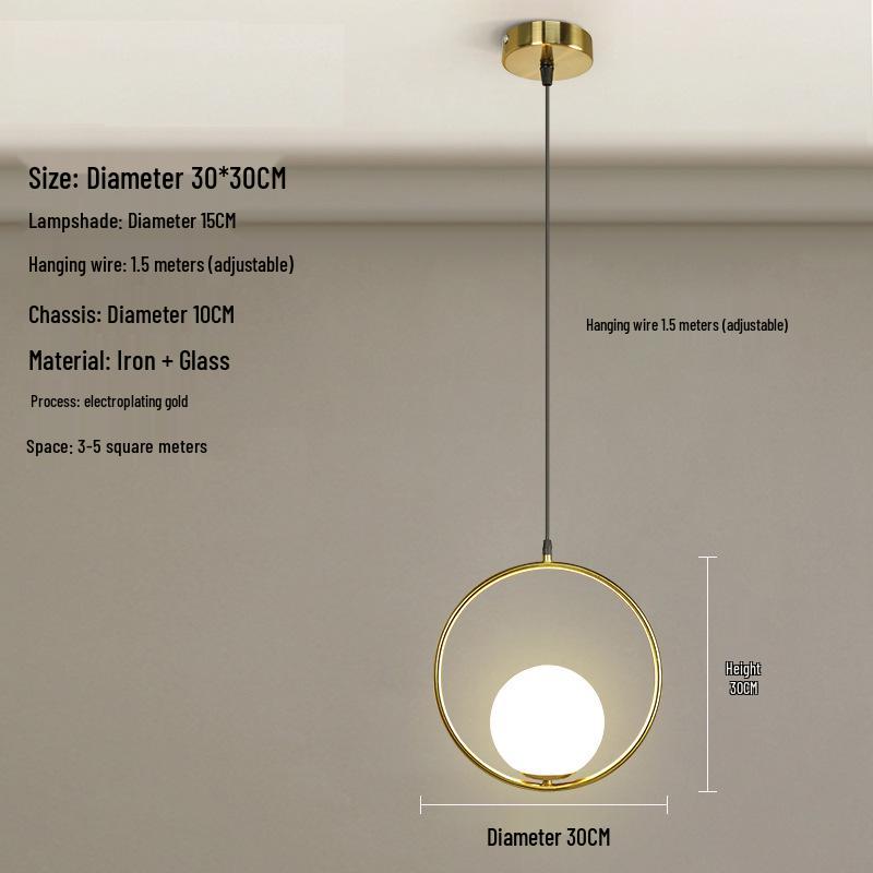 Nordic Minimalist Pendant Light for Bar Counter and Bedside - Modern LED Lighting