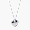 Big Volume Heart Pendant Chain Necklace (C2503-AN890_SV)