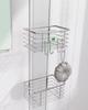 QIHS 3-Tier Shower Rack, Stainless Steel, Wall-Mounted, 89.5cm X 19cm, with Hooks, Bathroom Storage Shelf