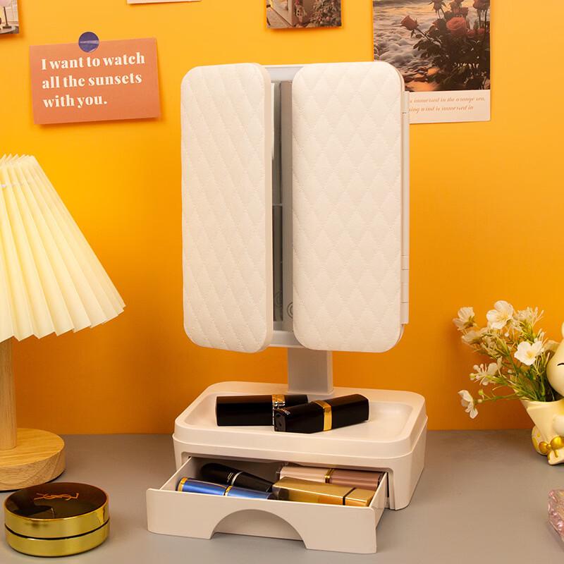 Oeny Retractable LED Makeup Mirror with Light