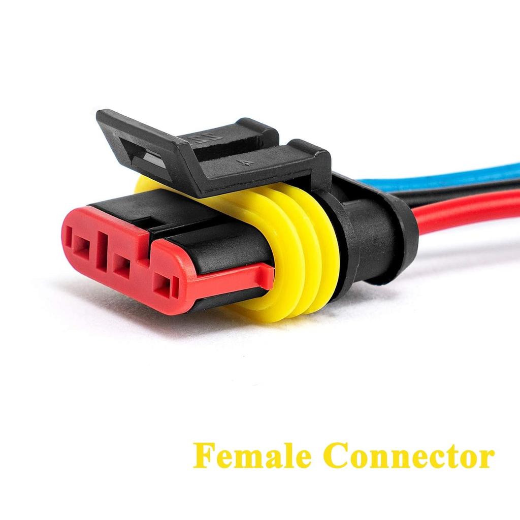 HYAT 3 Sets Car Waterproof Electrical Connector,18 AWG 3 Pin Plug Auto Electrical Wire Connectors Marine For Car, Truck, Boat, And Other Wire