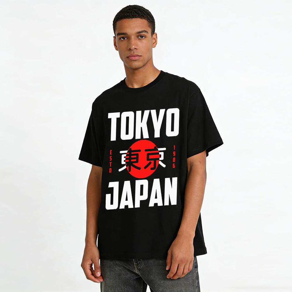 Tokyo Japan 1986 Retro Style Printed Casual Unisex Crewneck T-Shirt Pure cotton T-shirt