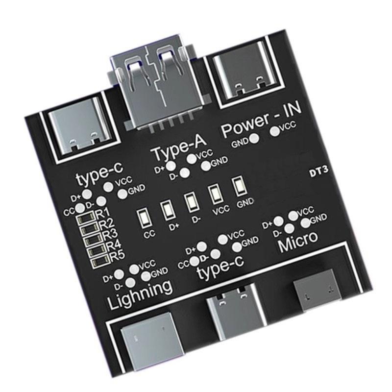 Многофункциональный диагностический инструмент для кабелей Обнаруживает зарядные устройства Type C для смартфонов Термостойкая конструкция из АБС-пластика 1