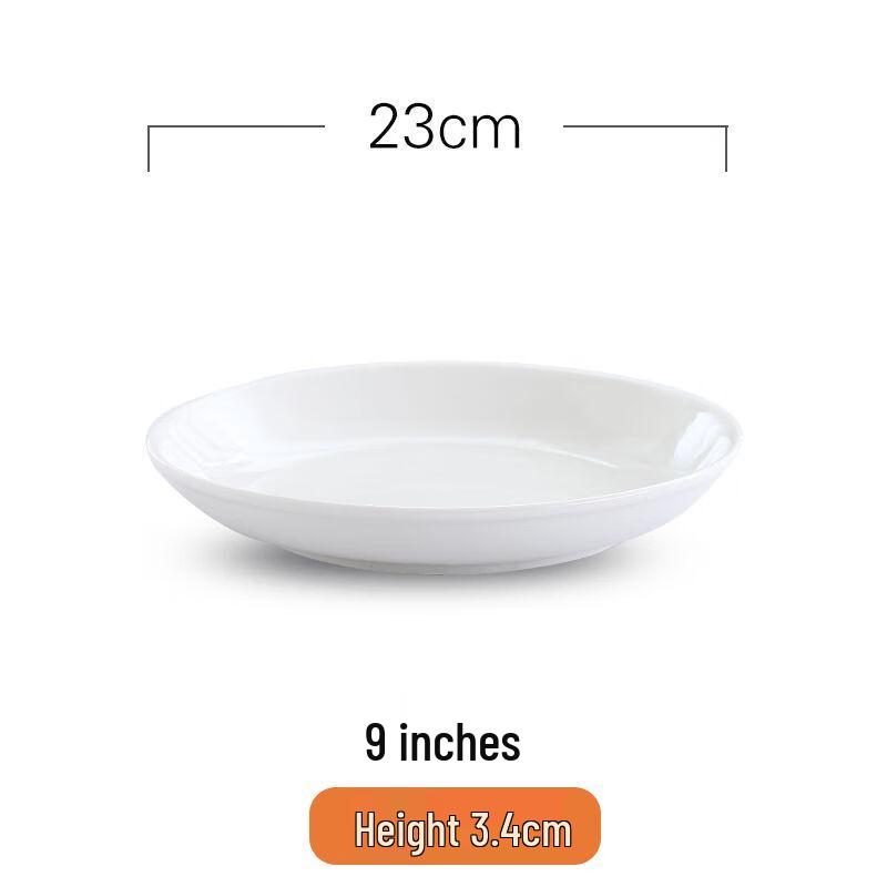 Large Round Deep Ceramic Dinner Plate