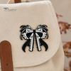 Halloween Costume Pin Brooch Pin, Enamel Skull Bow Design Brooch, Style Snap-On Cool Accessory Badge for Backpacks Collars Hats Holiday Decoration