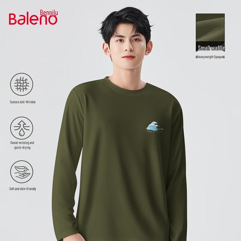 Baleno Men's Waffle Knit Long Sleeve Tee