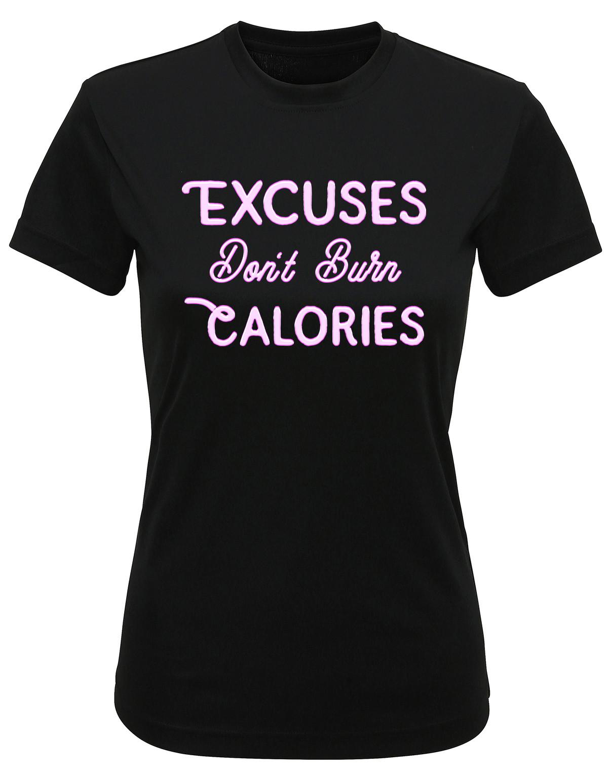 Womens Recycled Performance T-Shirt Mens Womens Tees Top Excuses Dont Burn Calories Fit GYM TriDri L