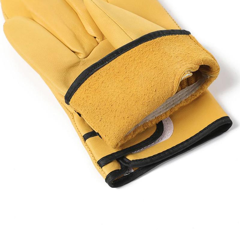 Work Gloves Sheepskin Leather Workers Work Welding Safety Protection Garden Sports Motorcycle Driver Wear-Resistant Gloves