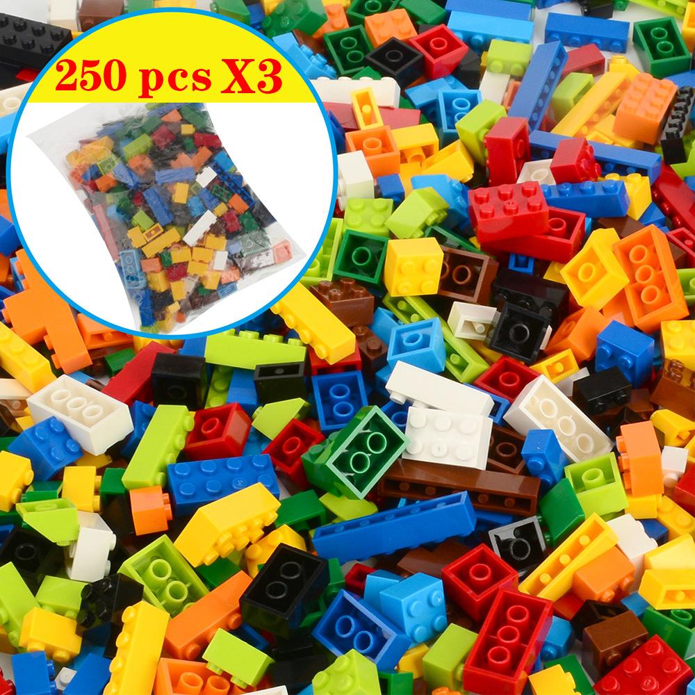 250/500/750 1000 Stück Ersatzteile DIY Klassische Bausteine Bauen Weihnachtsgeschenk Kreative Moc-Sets Stadt Spielzeug
