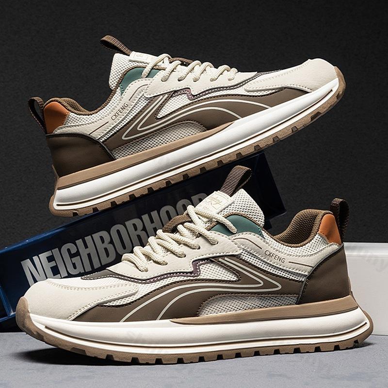 Fashion Mesh Breathable Men's Shoes 2025 New Style Summer Casual Sports Shoes Thick Soled Fashion Trend Comfortable Lightweight Sneakers