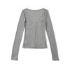 Spicy Girl Slimming Long-Sleeve T-Shirt for Women - 2026 Spring/Autumn Collection