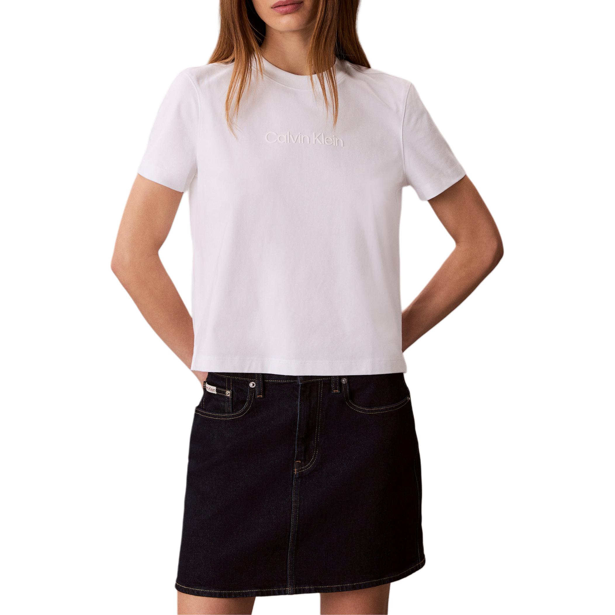 

Calvin Klein Solid Knit Loose Short Sleeve T-Shirt Women tops 44B226G-YAF XS