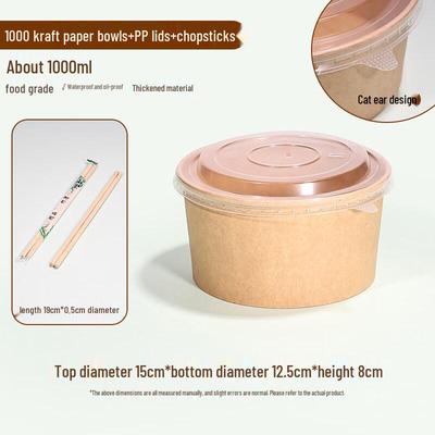 Kraft Paper Disposable Takeout Boxes