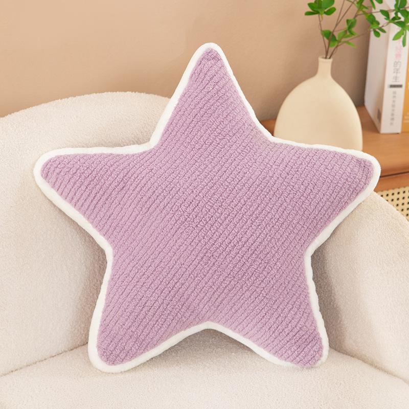 Star-Shaped Lumbar Support Pillow - Plush Cushion for Kids' Room or Sofa Décor