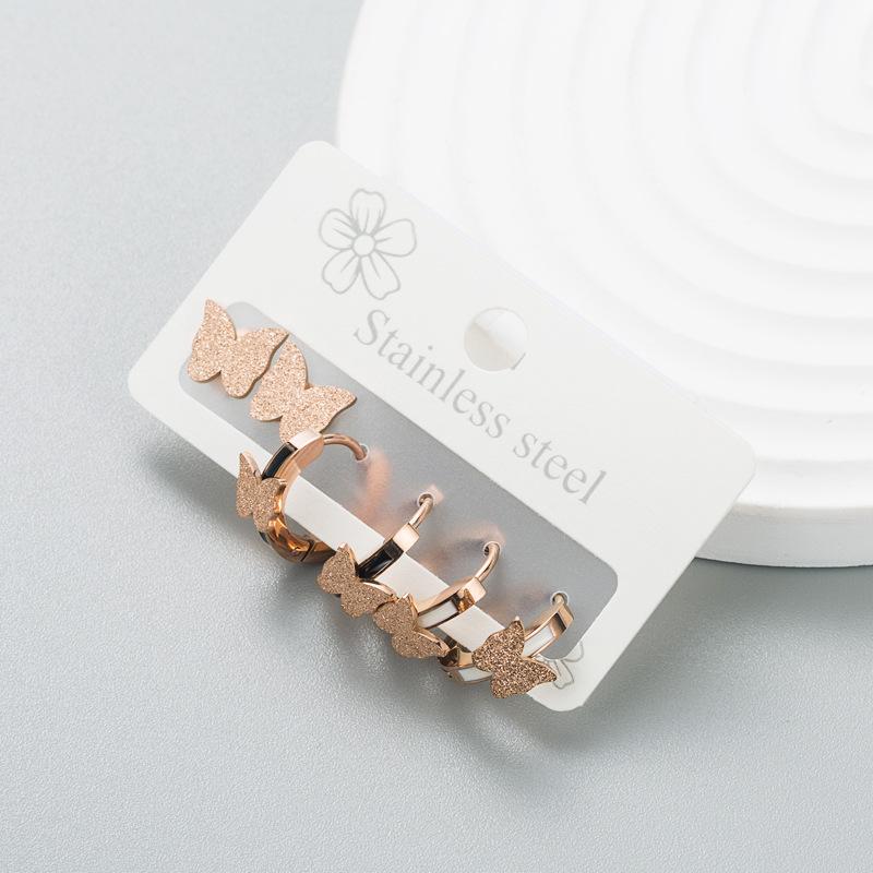 Women's Stud Earring Heart Shaped Creative Micro Set Color Zircon Exaggerated Accessories Earrings