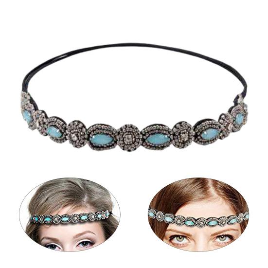 Beautiful Elastic Headband Exquisite Craftsmanship Headpiece Bohemian Rhinestone Beaded Women Headband Hair Accessories