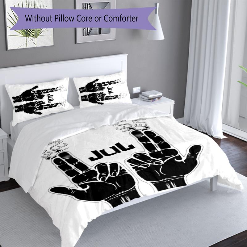 3pcs Jul  rapper pattern bedding set duvet cover set includes duvet cover &pillowcases, perfect all season bedroom decoration & gift