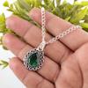 May Birth Green Emerald Gemstone 925 Silver Engagement Trendy Pendant Jewelry PP-26-10