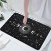 Black and White Boho Gothic Moon Doormat Home Decor Carpet for Living Room Kitchen Hallway Balcony Rugs Bathroom Anti-slip Mat