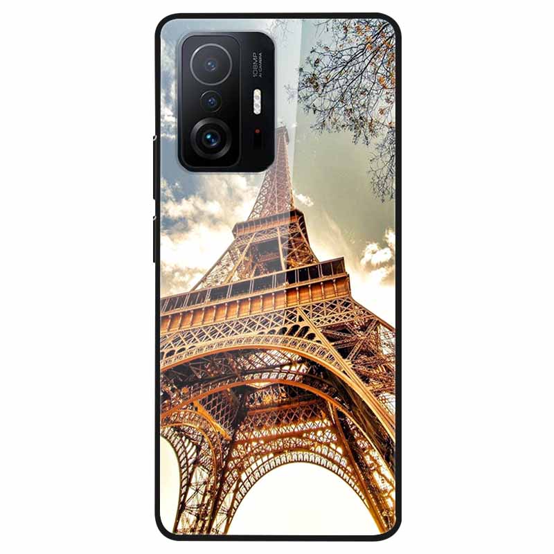 Luxury Case for Xiaomi Mi 11T Pro Cover Tempered Glass Cover for Xiaomi 11T 11 T Pro Phone Case for Xiaomi 11TPro Fundas 2021