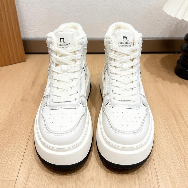 Women's fashion lightweight winter warm snow boots plush lining non-slip wear-resistant casual outdoor sports cotton boots board shoes