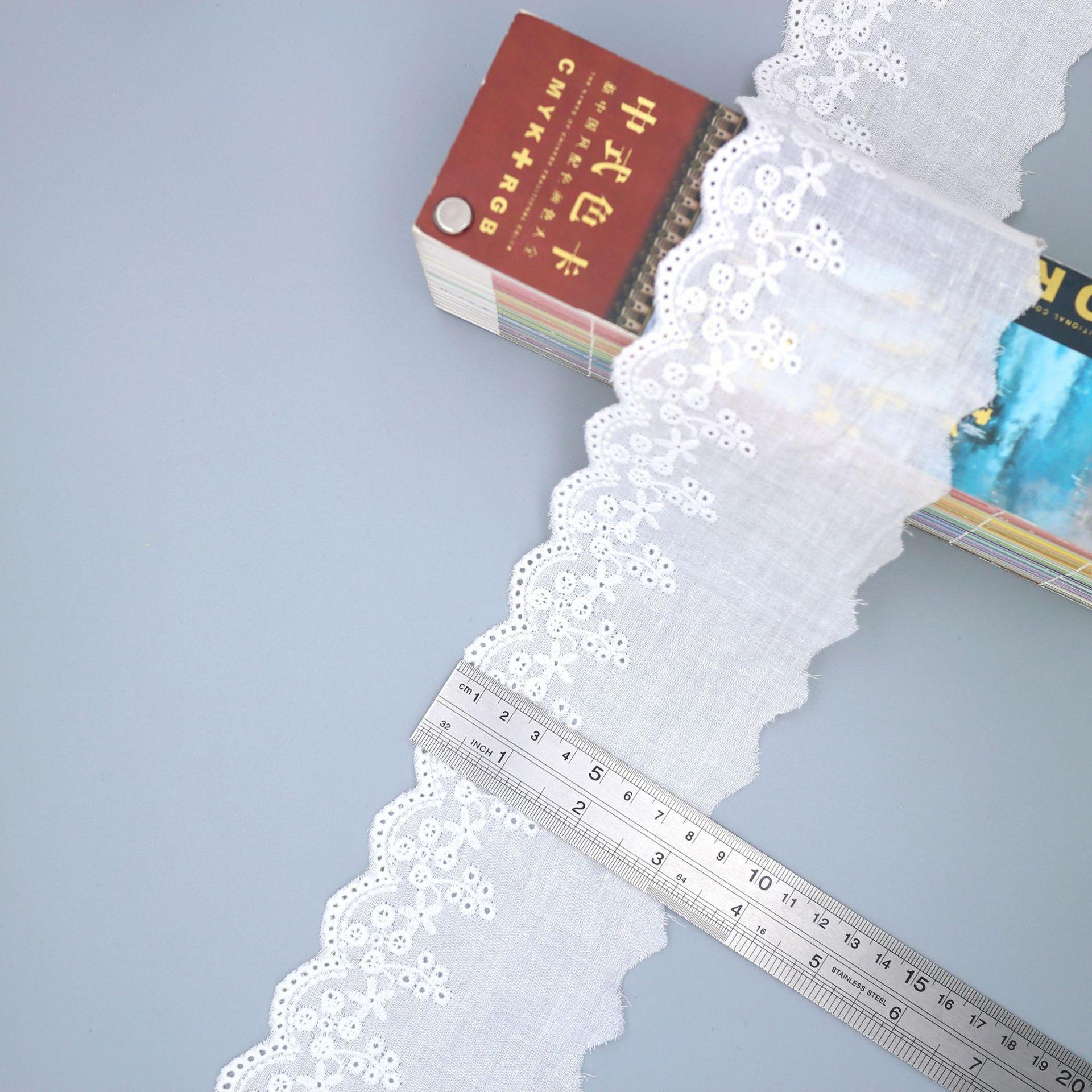 Хлопковое Кружево, Одностороннее Хлопковое Вышитое Ажурное Кружево, Кружевные Аксессуары для Одежды Женской Юбки в Стиле Лолита OL2409