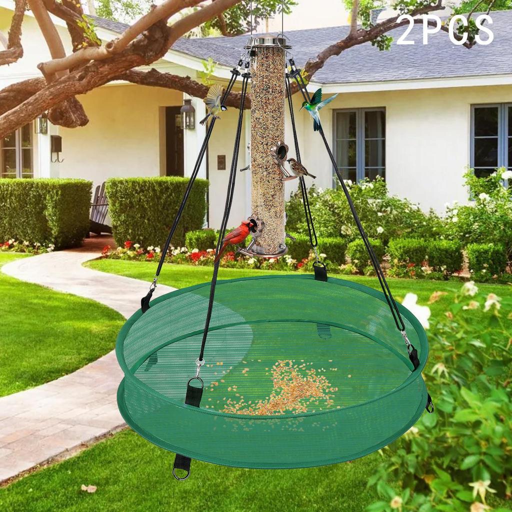 2x Bird Seed Catcher Tray Essentials Garden Accessories Platform Feeder for Outside Outdoor Birds Feeder Backyard Garden