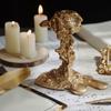 Handmade Resin Candlestick Carved Candle Tears Ornaments  Candlelight Dinner
