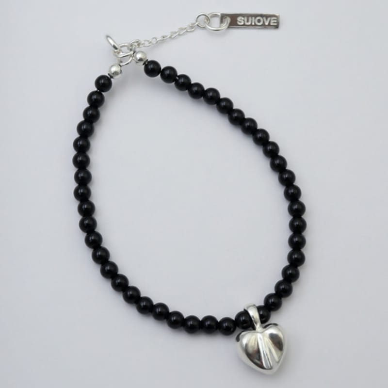 SUIOVE Heart wave Bracelet (black)