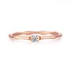 Bamboo 18K Gold Set Cultured Diamond Ring Rose Gold Broken Diamond Chinese Style K Gold Ring Irregular High Quality