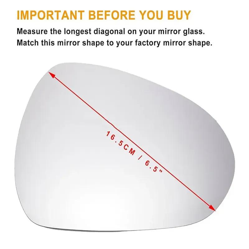 For SEAT Ibiza 2008-2017 Leon 2009-2012 Left Right Rear View Lens Split Mirror Heated Door Glass Rearview Lens Accessories Parts
