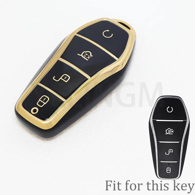 Tpu Car Key Case Cover Shell For Byd Song Plus Atto 3 Han Ev Tang Dm Qin Seal Dolphin Remote Fob Holder Keychain Accessories