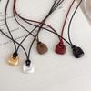 Fashion Metal Square Bag Shaped Pendant Necklaces for Women Men New Korean Style Casual Long Necklaces Daily Jewelry Accessories