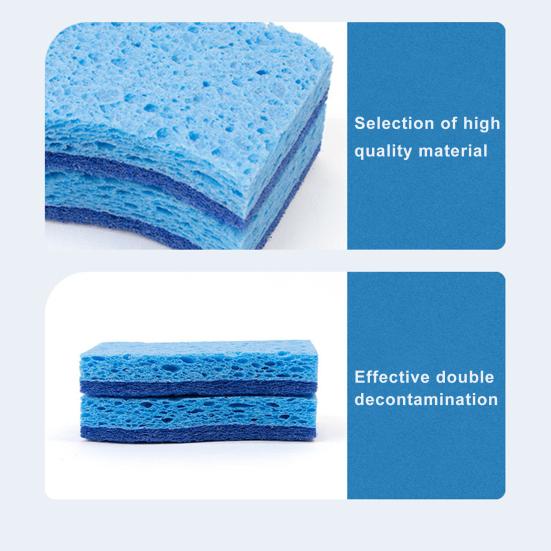 1/6/9Pcs Sponge Dishwashing Brush Rust-Resistant Open-Air Design Fast Cleaning Pulp Cotton Sponge Dish Cleaning Scrubber