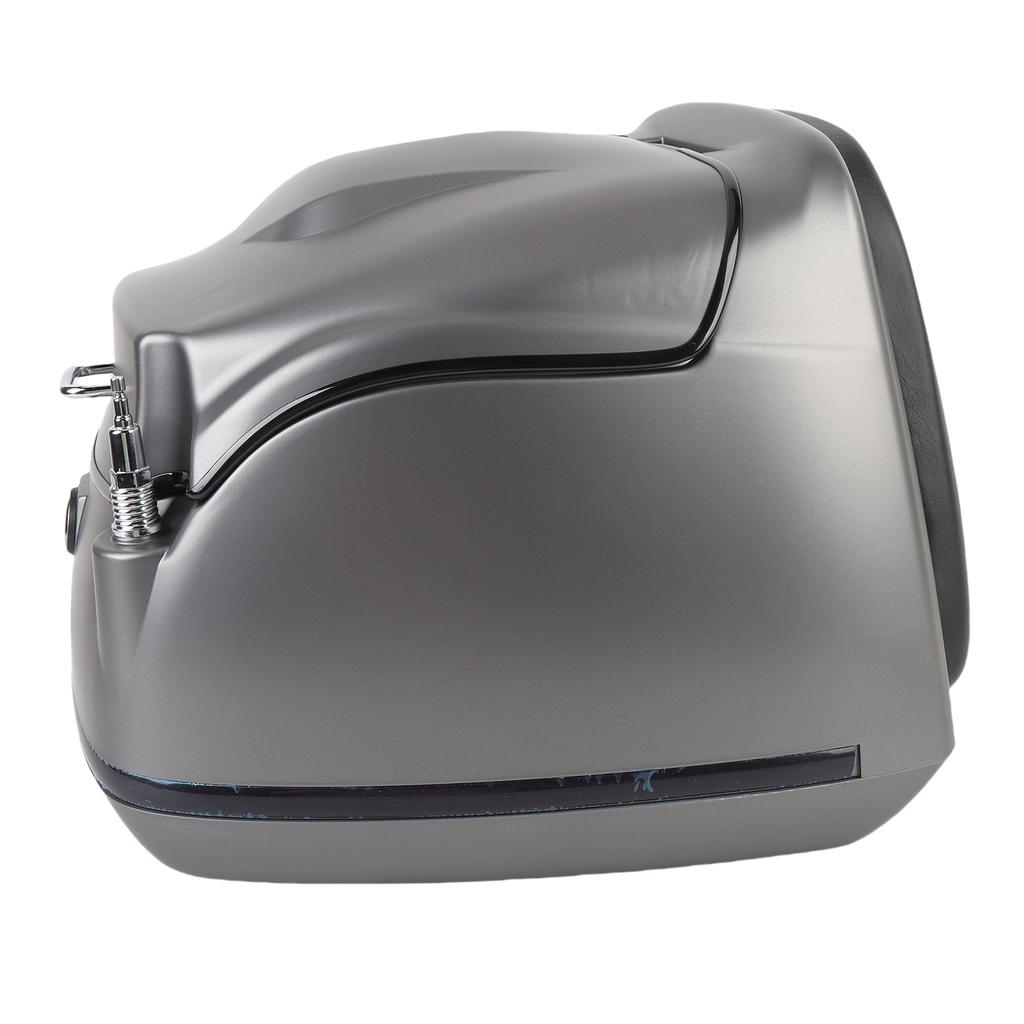 38L Motorcycle Top Box Waterproofing Universal Fit with Key Lock Base Plate Motorcycle Luggage Trunk Tail Storage