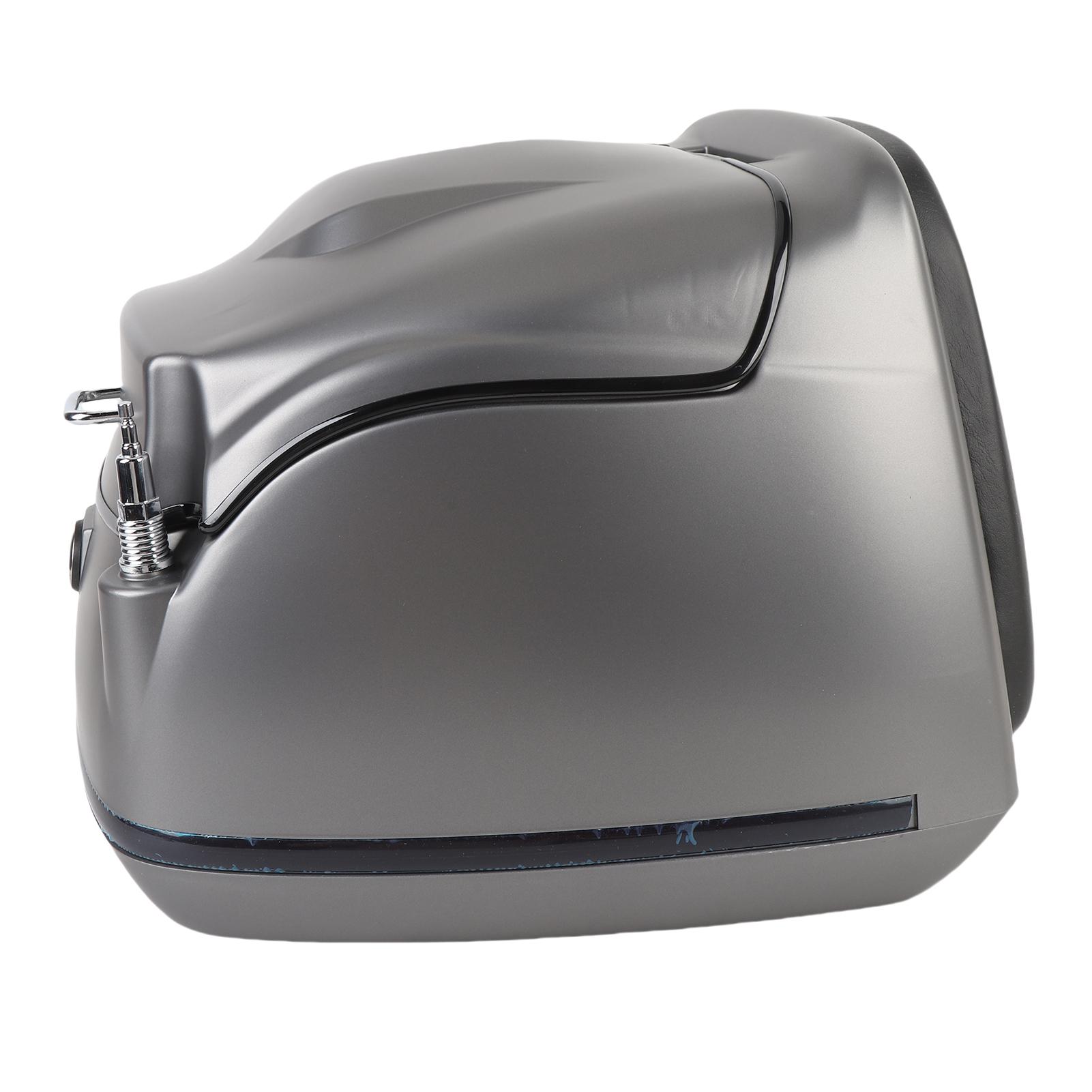 

38 л Мотоциклетный верхний кофр Водонепроницаемый Универсальная посадка с ключевым замком Базовая пластина Мотоциклетный багажный кофр Хвостовое хранилище серый