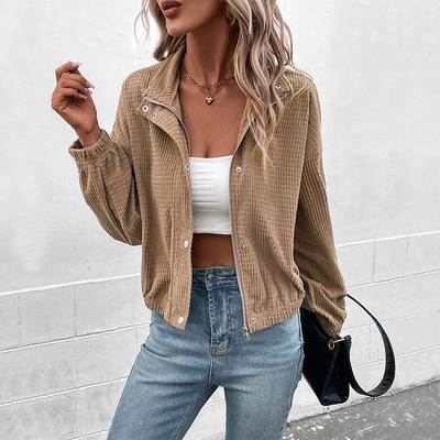 Autumn and Winter Women's Jacket Corduroy Women's Long Sleeve Tops Jacket