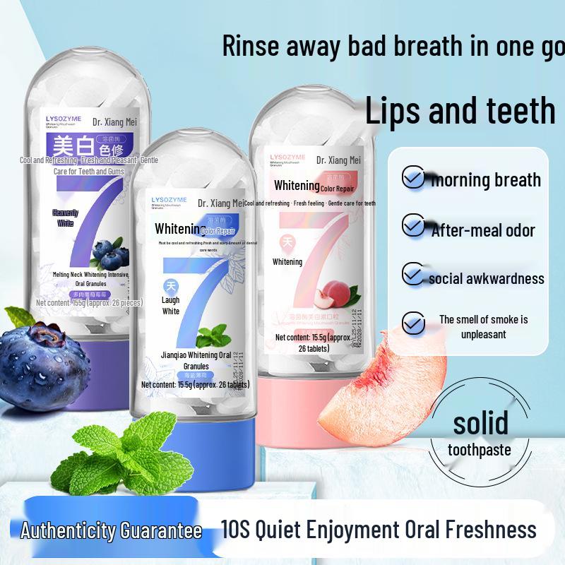 Dr. Xiangmei Whitening Enzyme Mouthwash Pearls: Portable, Long-Lasting Fresh Breath with Probiotics Toothpaste.