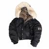 Amerikanische Harajuku Retro Jacke Herren Damen Einfache Plüsch Leopardendruck Jacke Locker Motorrad Hip Hop Jacke