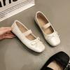 Bow single shoes summer new with skirt soft-soled ballet single shoes women