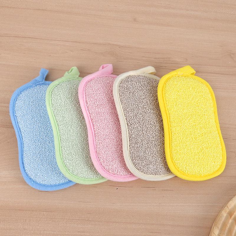 8-Shaped Double-Sided Wavy Dishwashing Sponge 