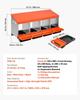 Chicken Nesting Boxes, 4 Compartments, Metal Egg Laying Boxes with Protective Collection Lids, Roll Out Nesting Box, Easy To Assemble, Ideal for Hens,
